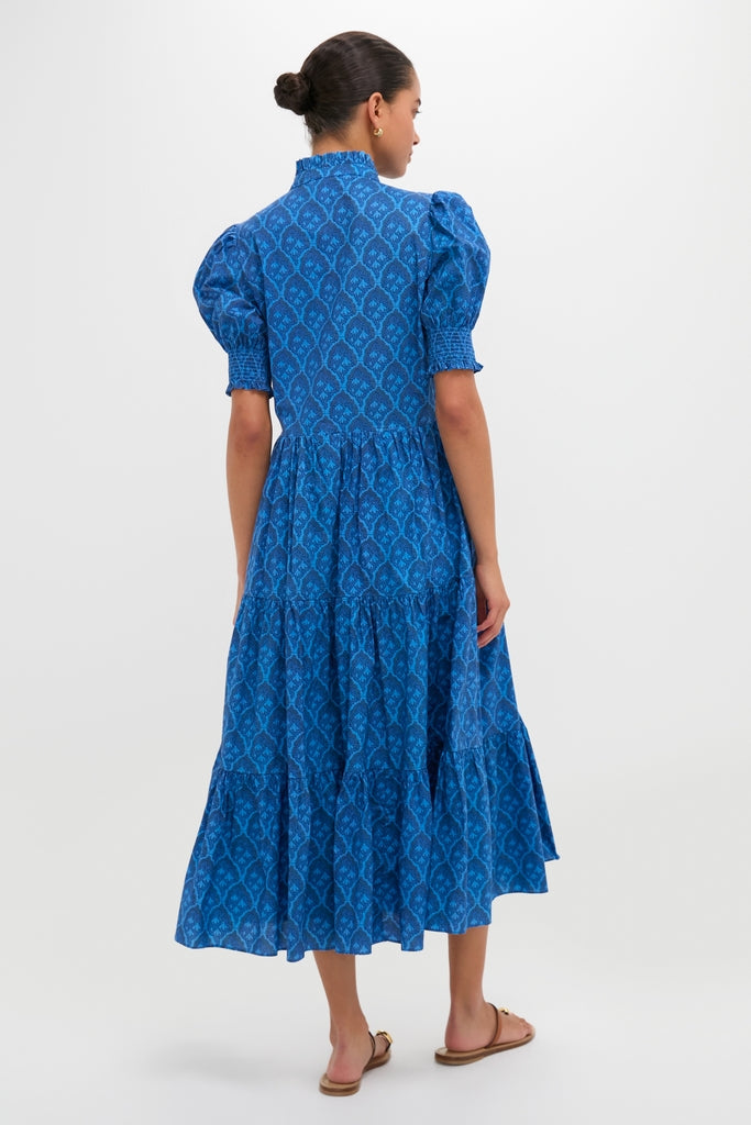 ぼんち　ブルー25 Navy & Cerulean Floral Bennett Maxi Dress | Hyacinth House