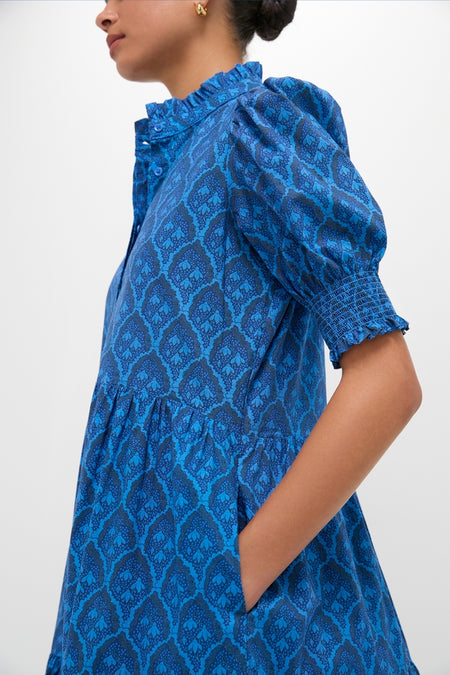 Navy & Cerulean Floral Bennett Maxi Dress