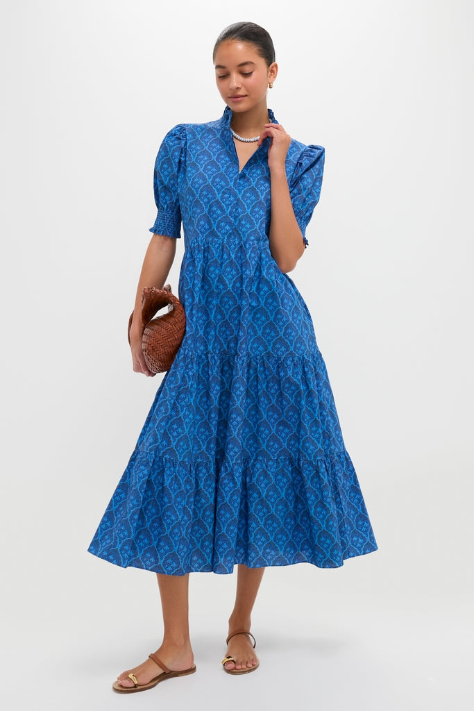 Navy & Cerulean Floral Bennett Maxi Dress Navy & Cerulean Floral Bennett Maxi Dress