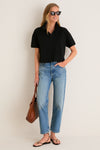 Black Pique Holmes Boyfriend Polo