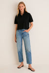 Black Pique Holmes Boyfriend Polo