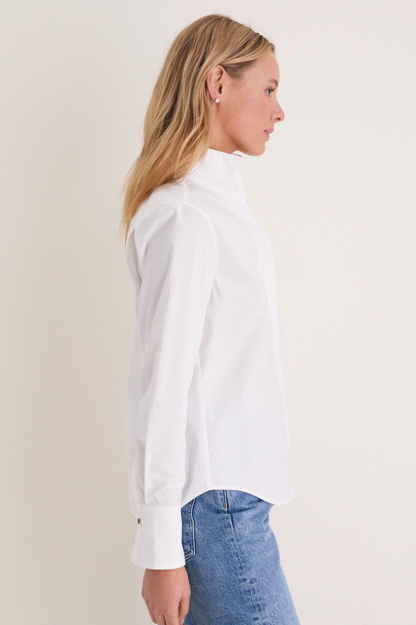 White Bessette Button Down