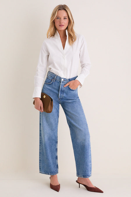 White Bessette Button Down