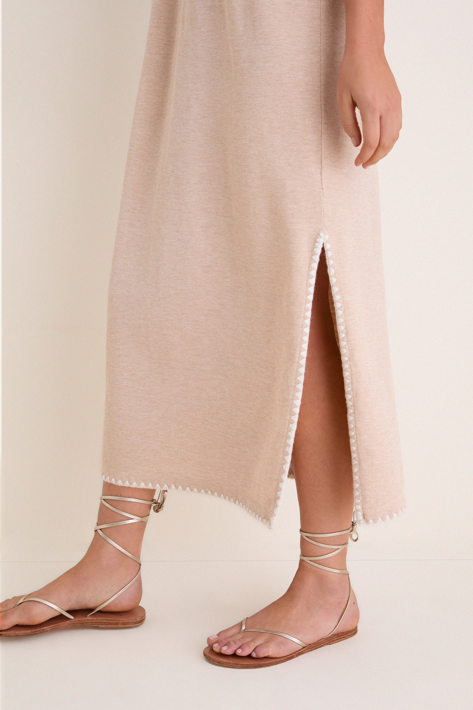 Sandstone Pique Melissa Maxi Dress