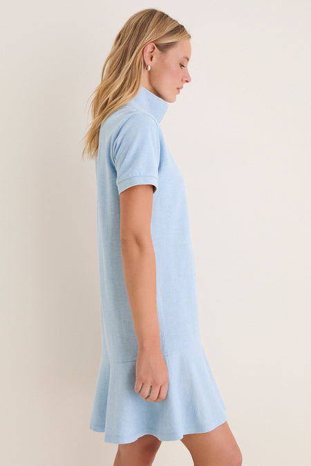 Light Blue Pique May Polo Dress