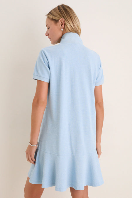 Light Blue Pique May Polo Dress