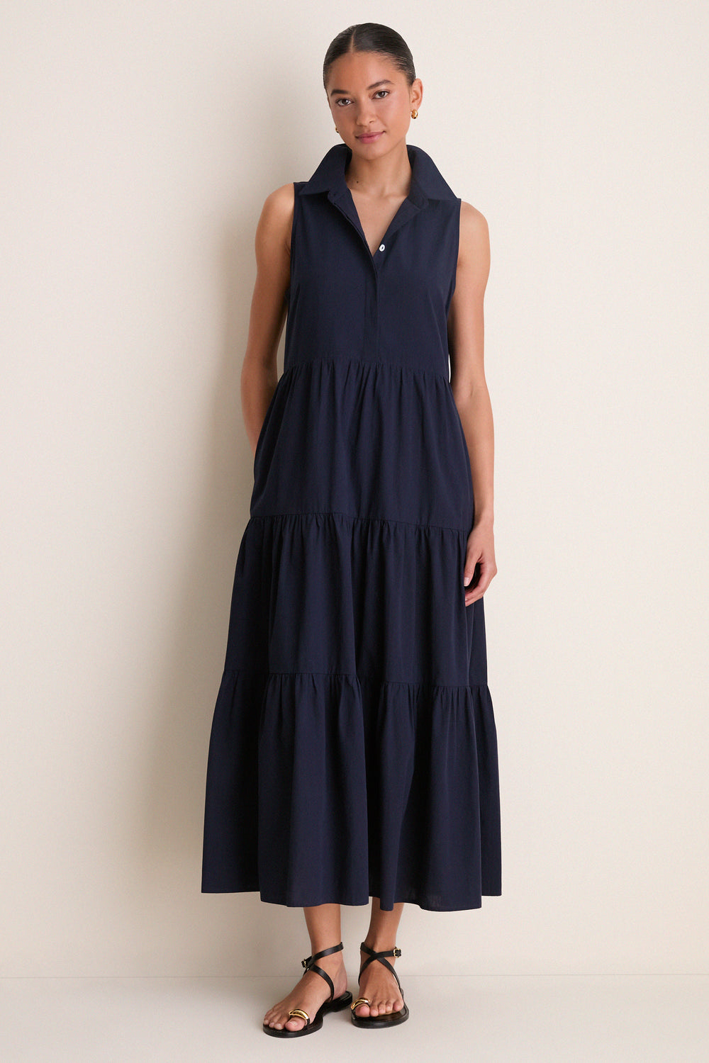 Navy Sleeveless Mabel Maxi Dress