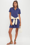 Navy Pique May Polo Dress