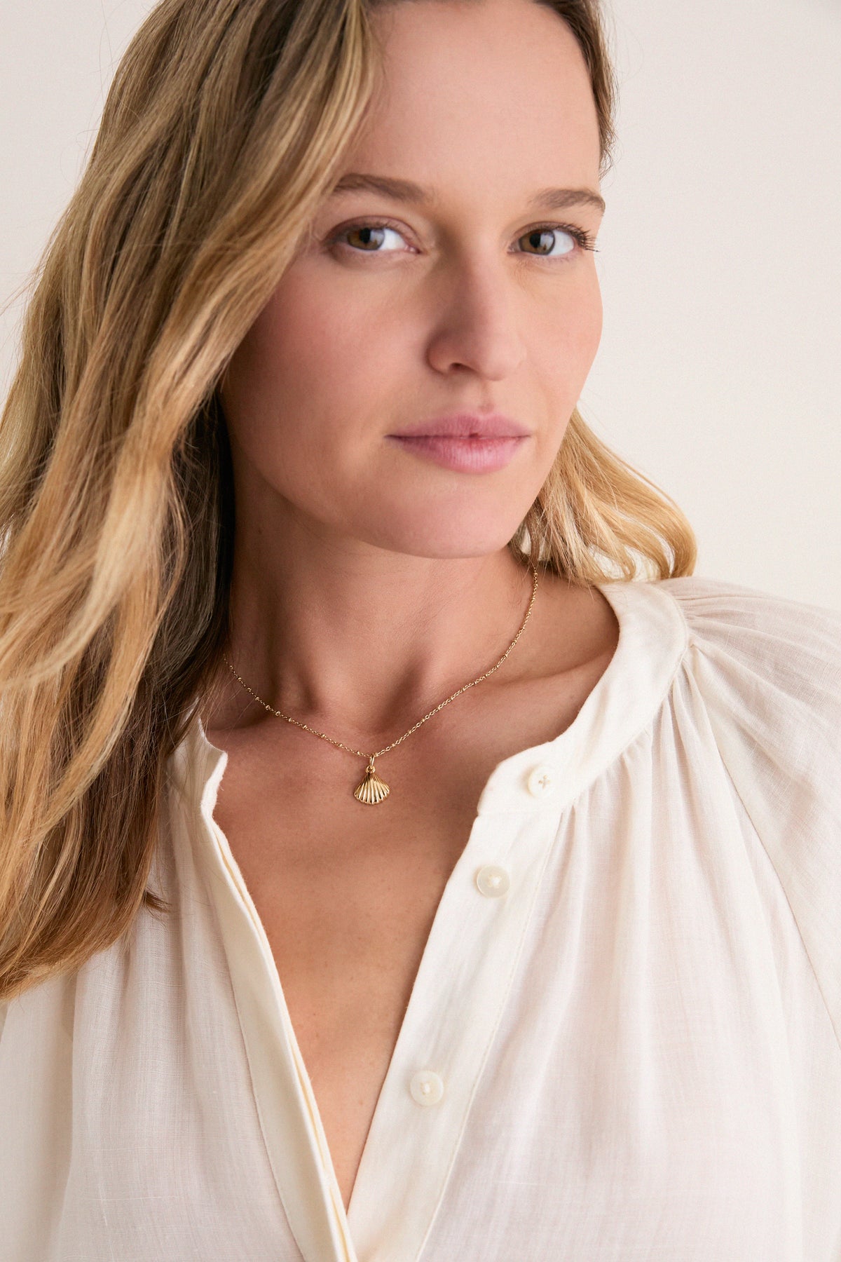 Gold Shell Bridget Necklace