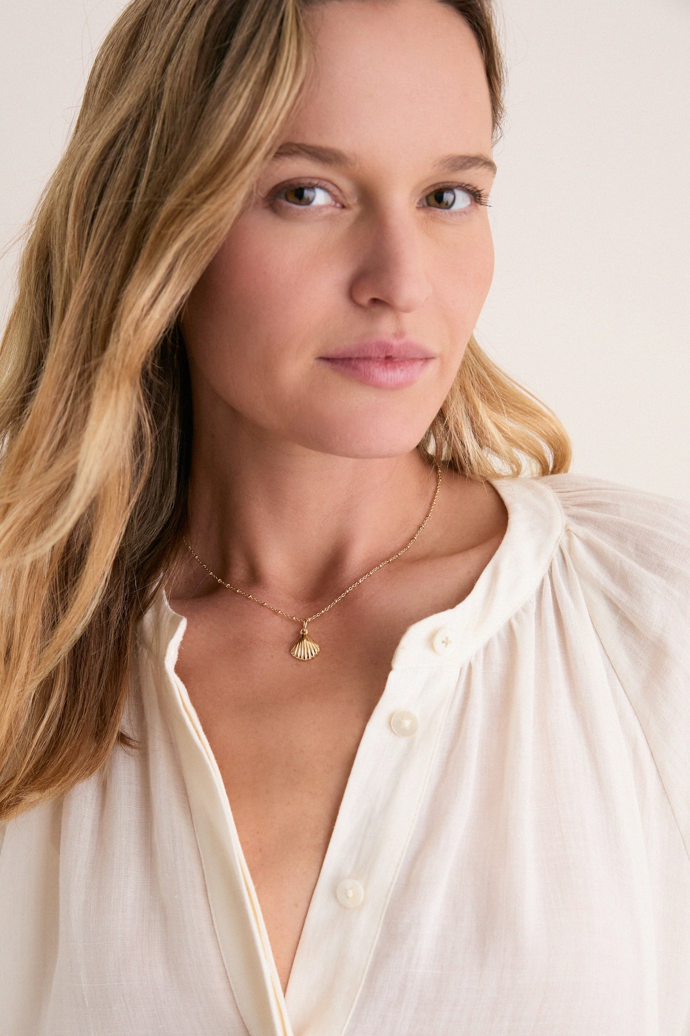 Gold Shell Bridget Necklace
