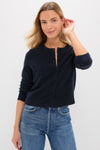 Navy Cashmere Riley Cardigan