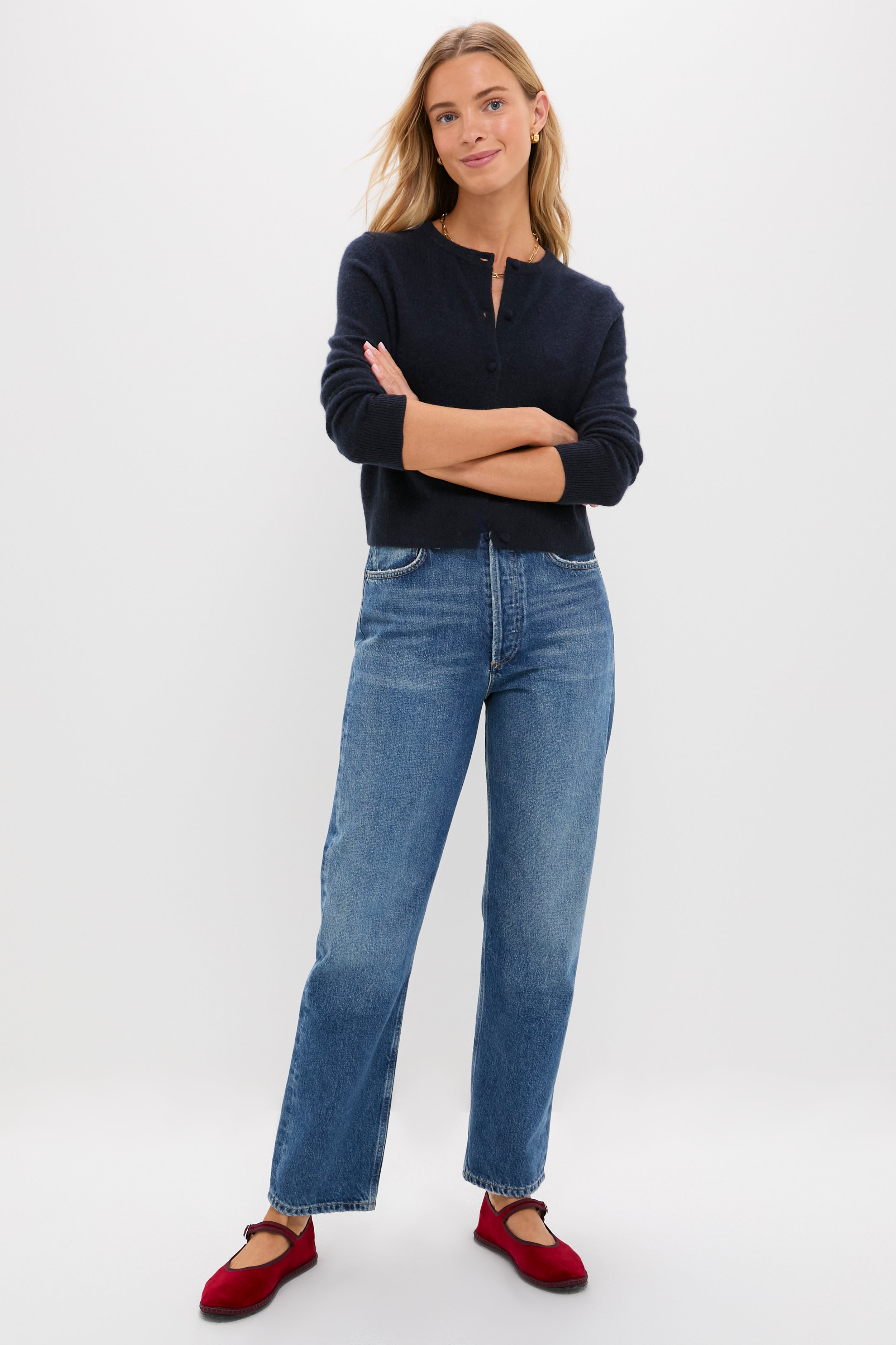 Navy Cashmere Riley Cardigan | Tuckernuck