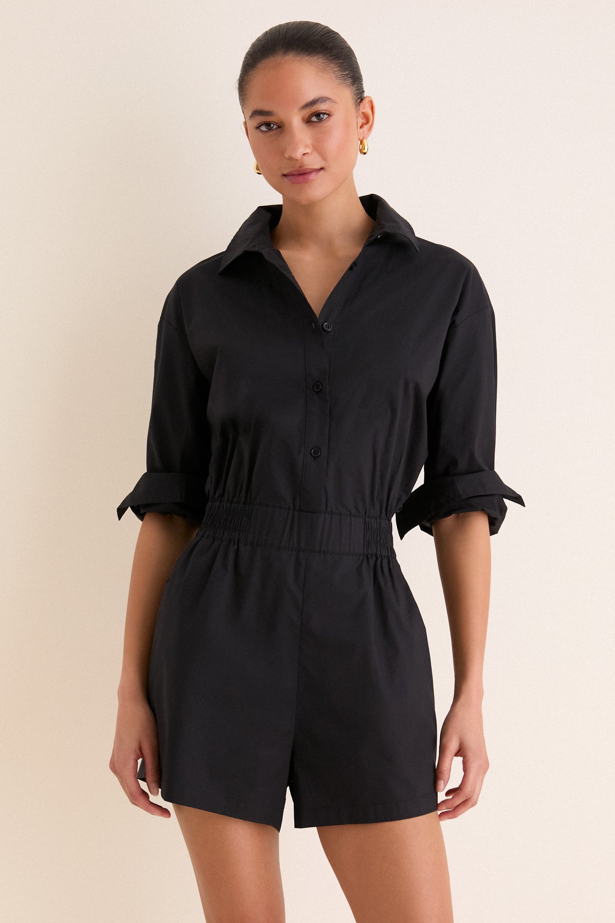 blue dress for baby girl Black Cord Playsuit main image 1
