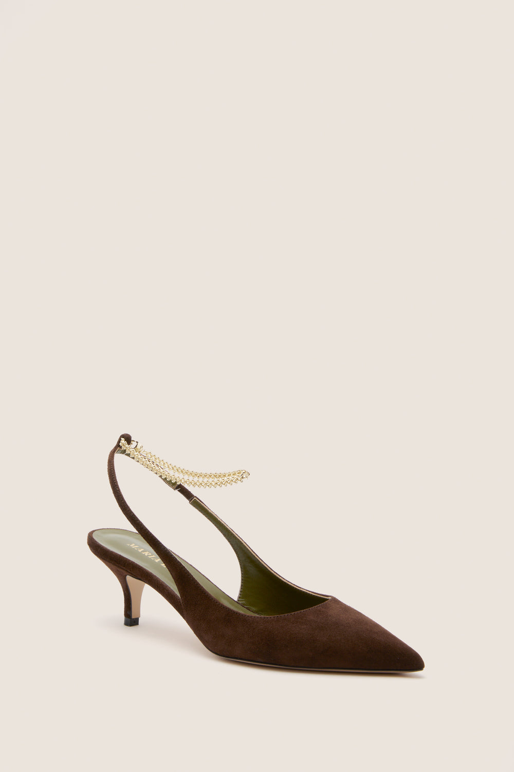 Dark Brown Felicia Slingback Heels