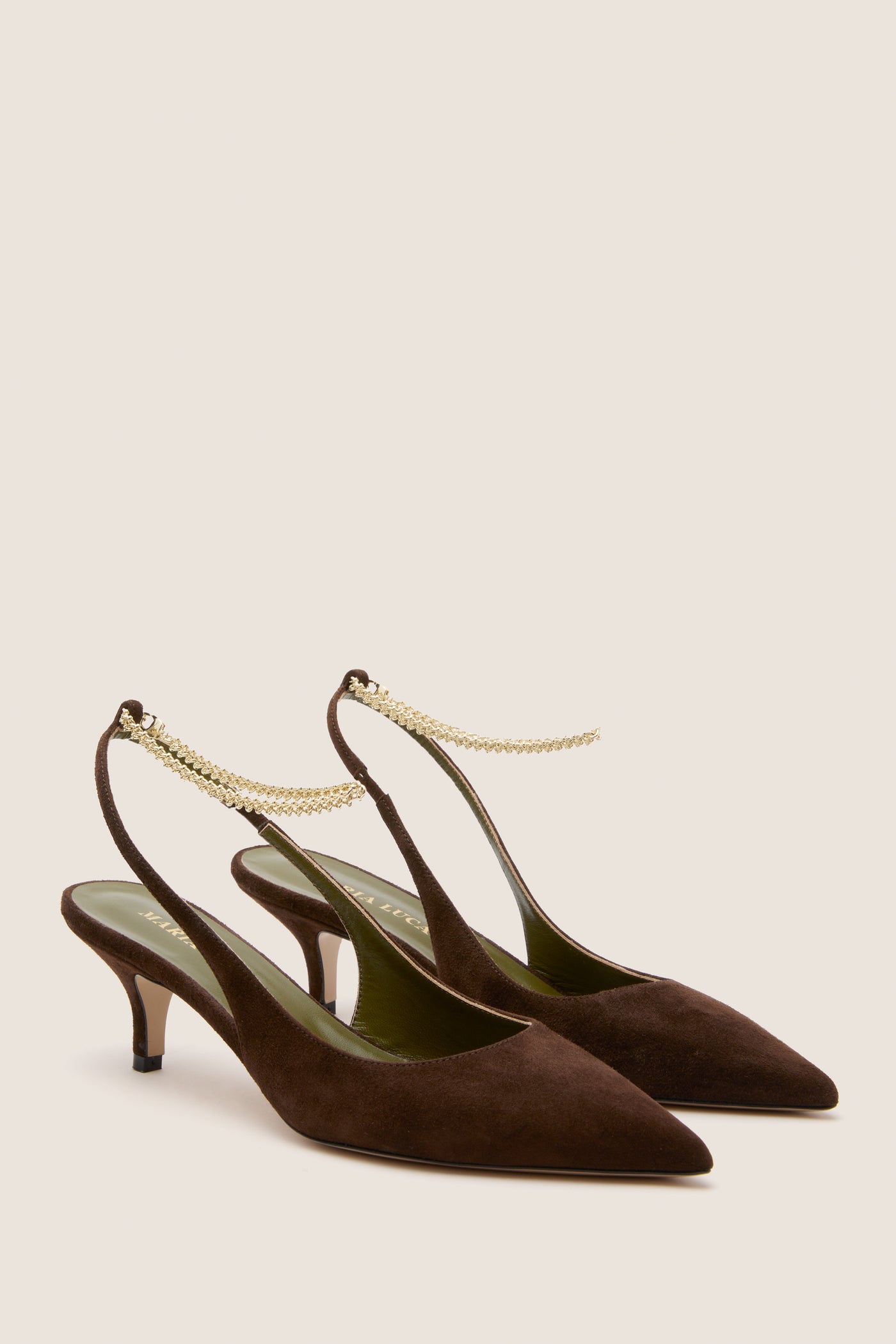 Dark Brown Felicia Slingback Heels