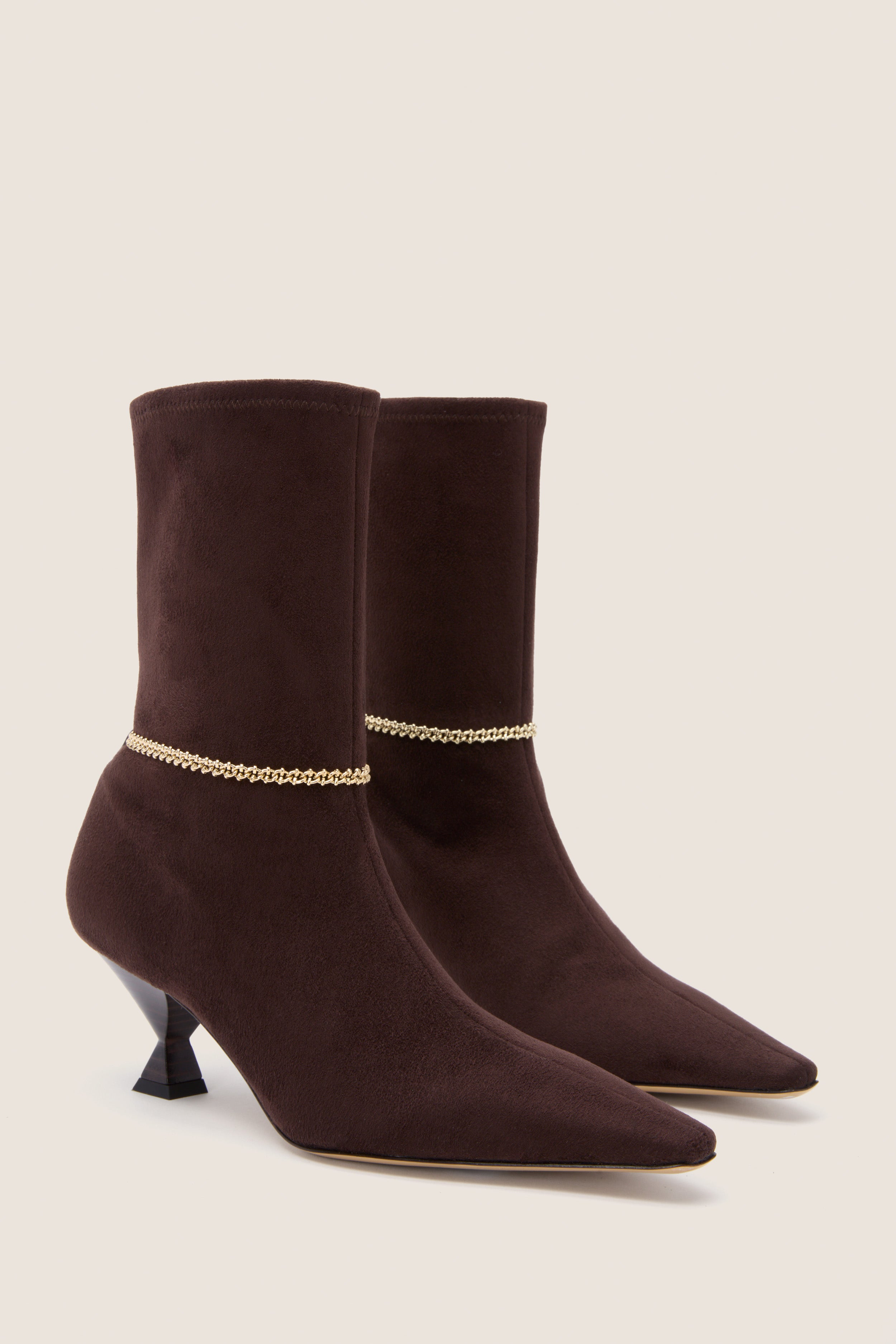 Dark Brown Nausica Stretch Boots