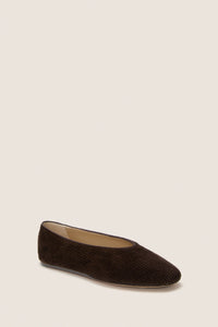 Chocolate Corduroy Regency Slippers