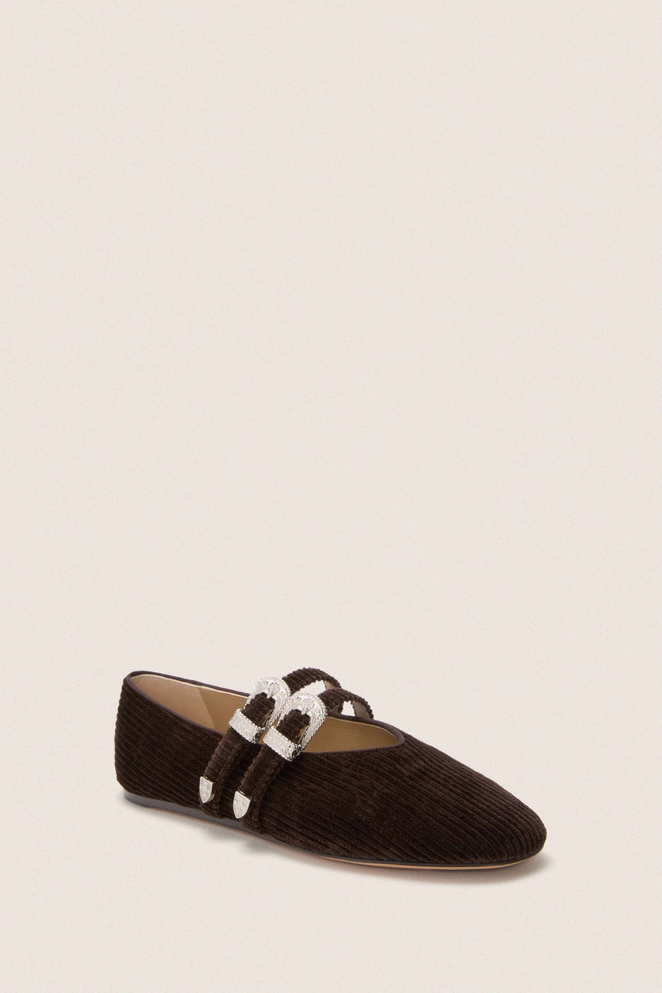 Chocolate Corduroy Claudia Slippers