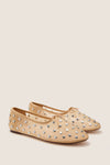 Caramel Mesh With Silver Studs Landon Flats