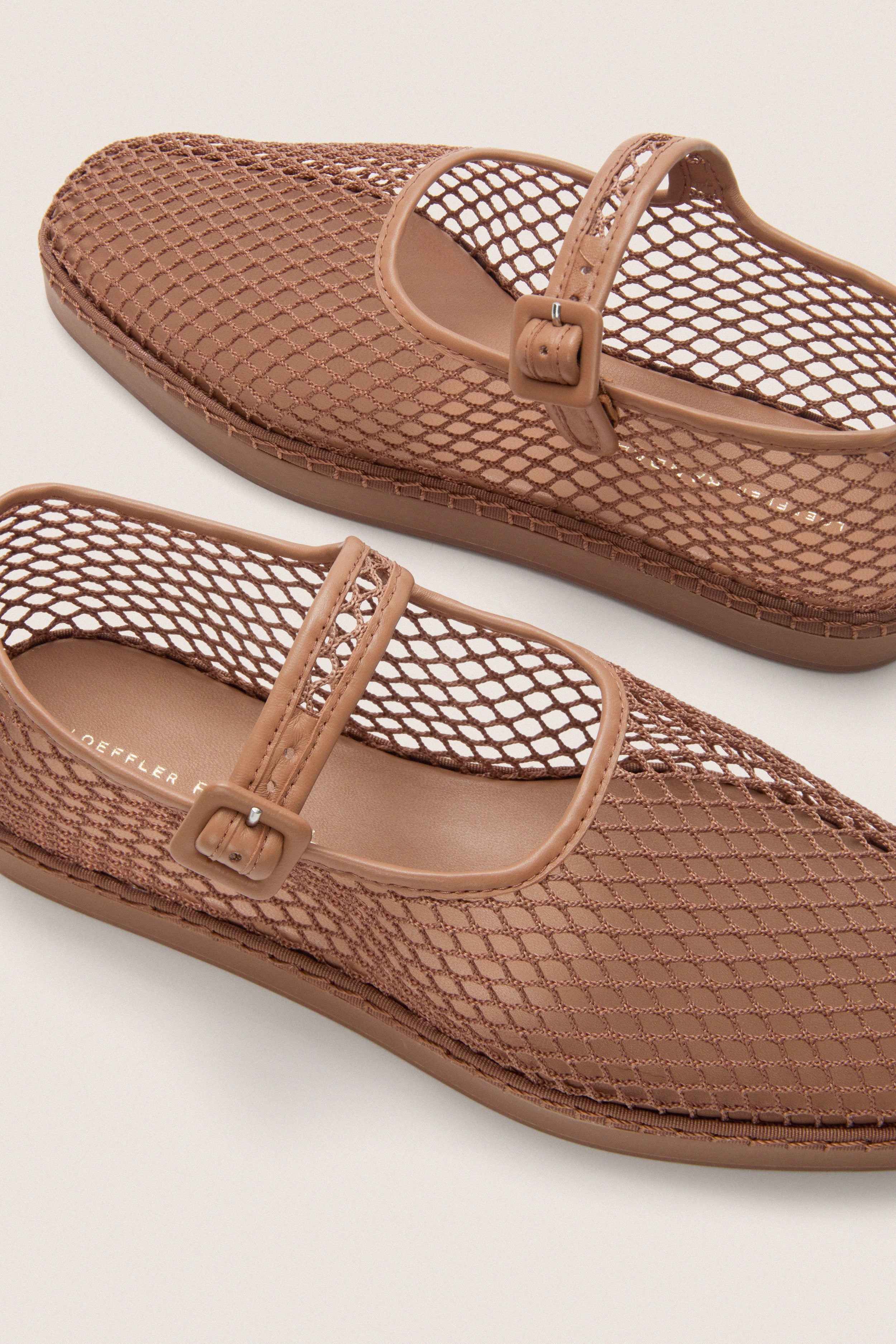 Brown Netted Mesh Rita Mary Janes | Loeffler Randall