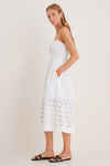 White Smocked Seashell Embroidery Harbor Dress