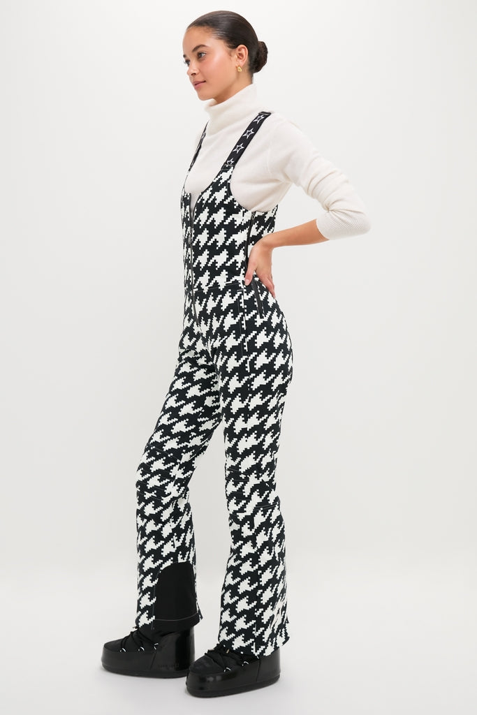 Black and White Houndstooth JG Bib Ski Pant