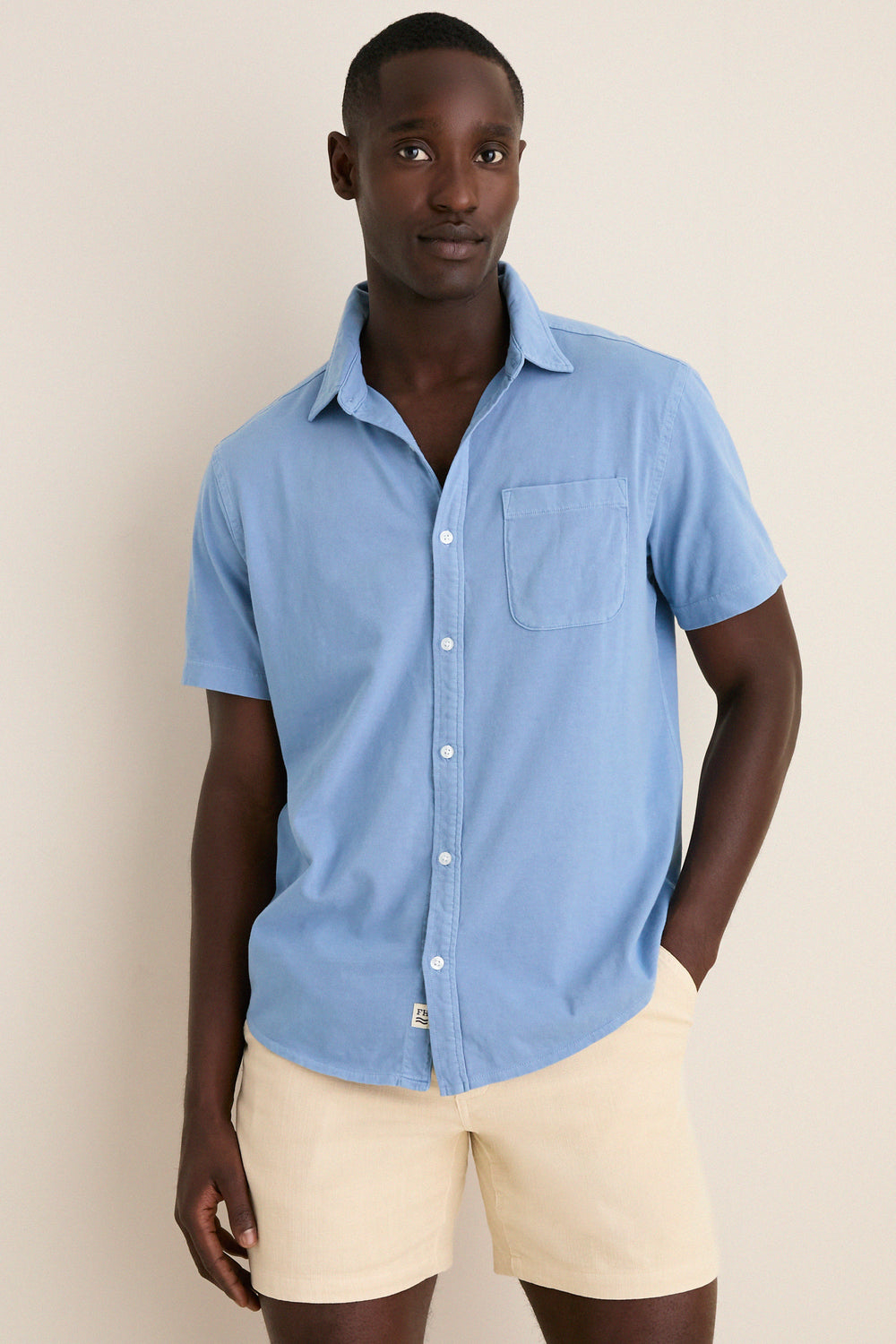 Light Blue Short Sleeve Saltaire Shirt