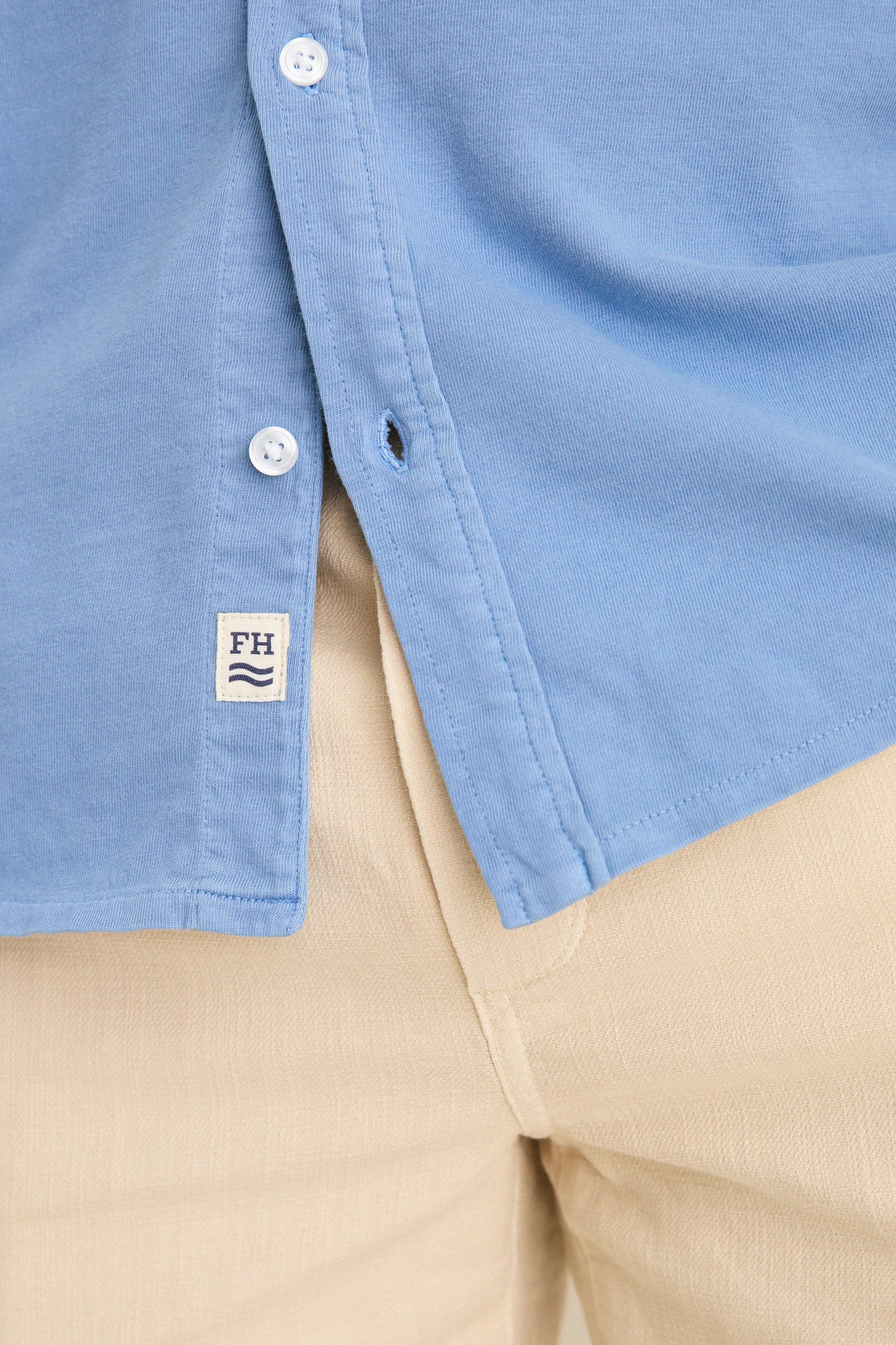 Light Blue Short Sleeve Saltaire Shirt