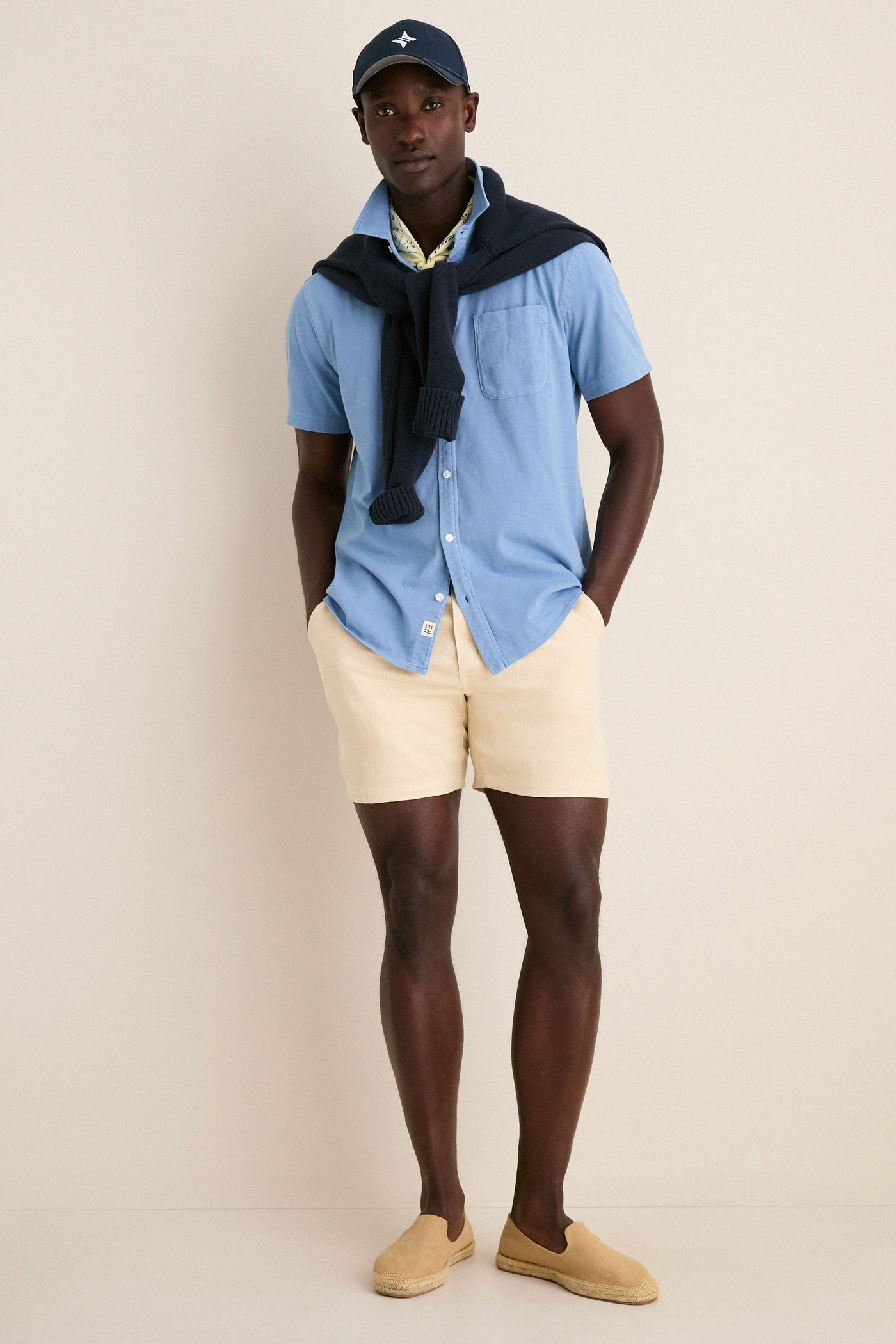 Light Blue Short Sleeve Saltaire Shirt