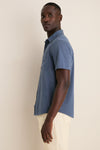 Navy Short Sleeve Saltaire Shirt