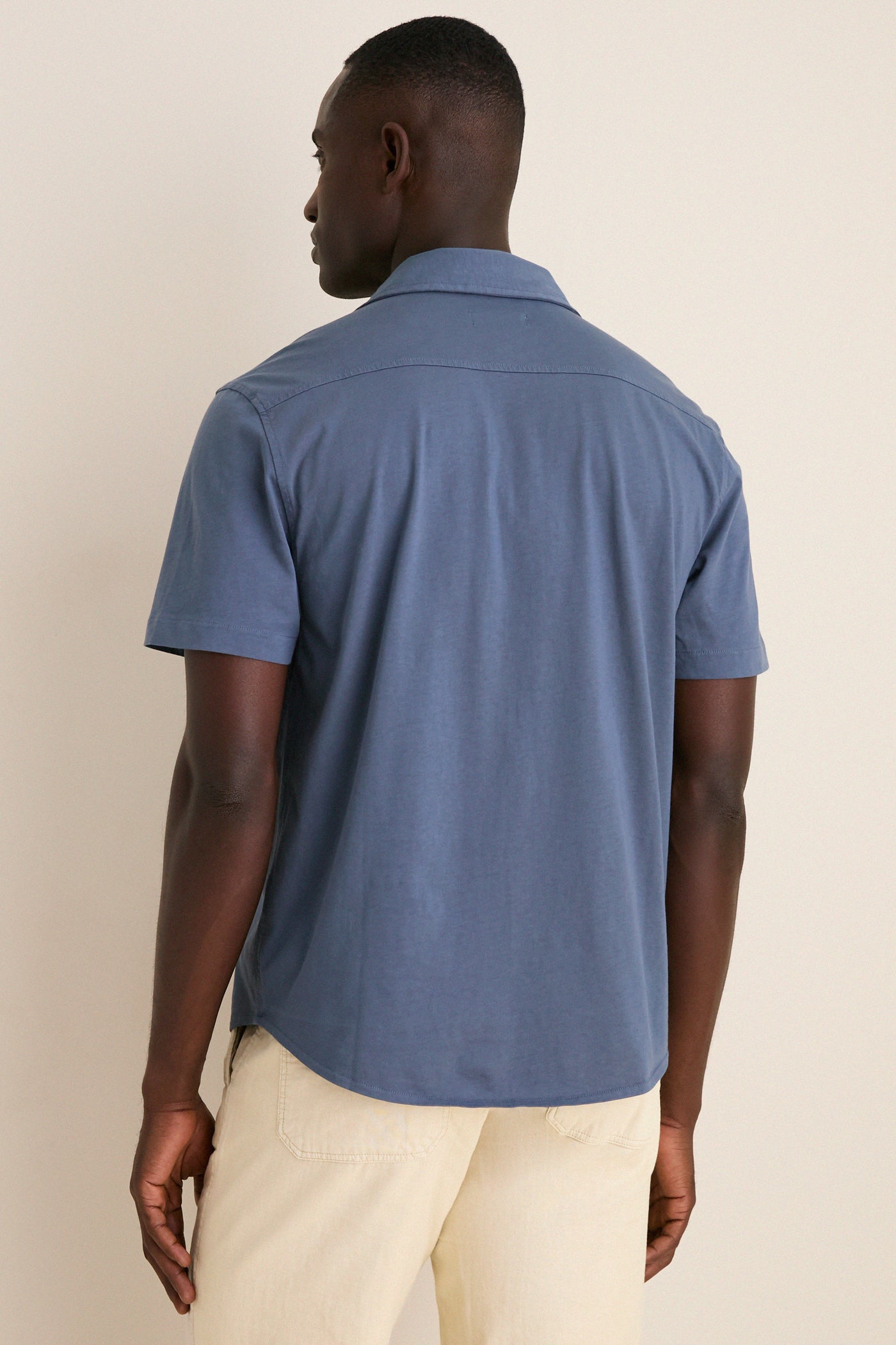 Navy Short Sleeve Saltaire Shirt