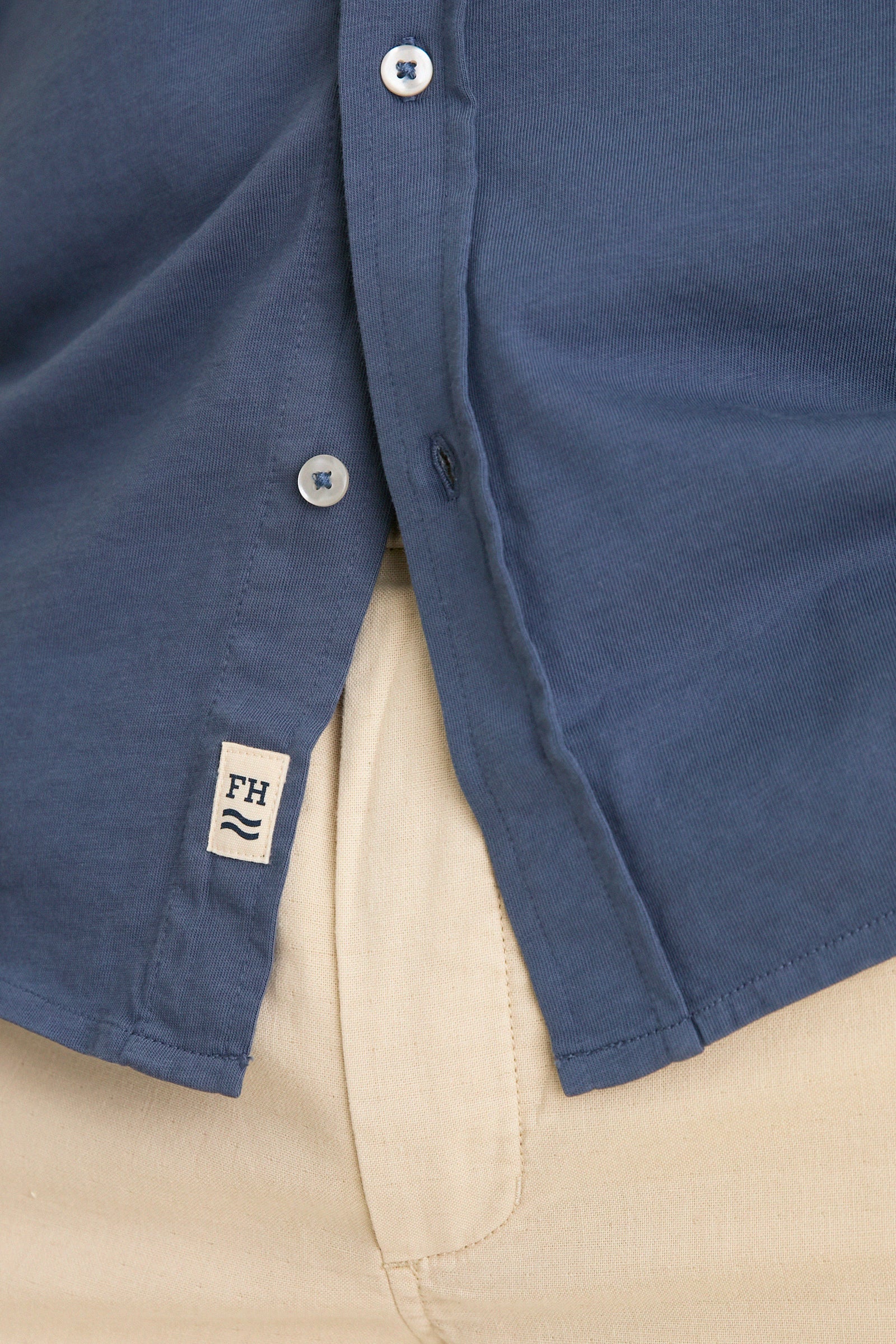 Navy Short Sleeve Saltaire Shirt