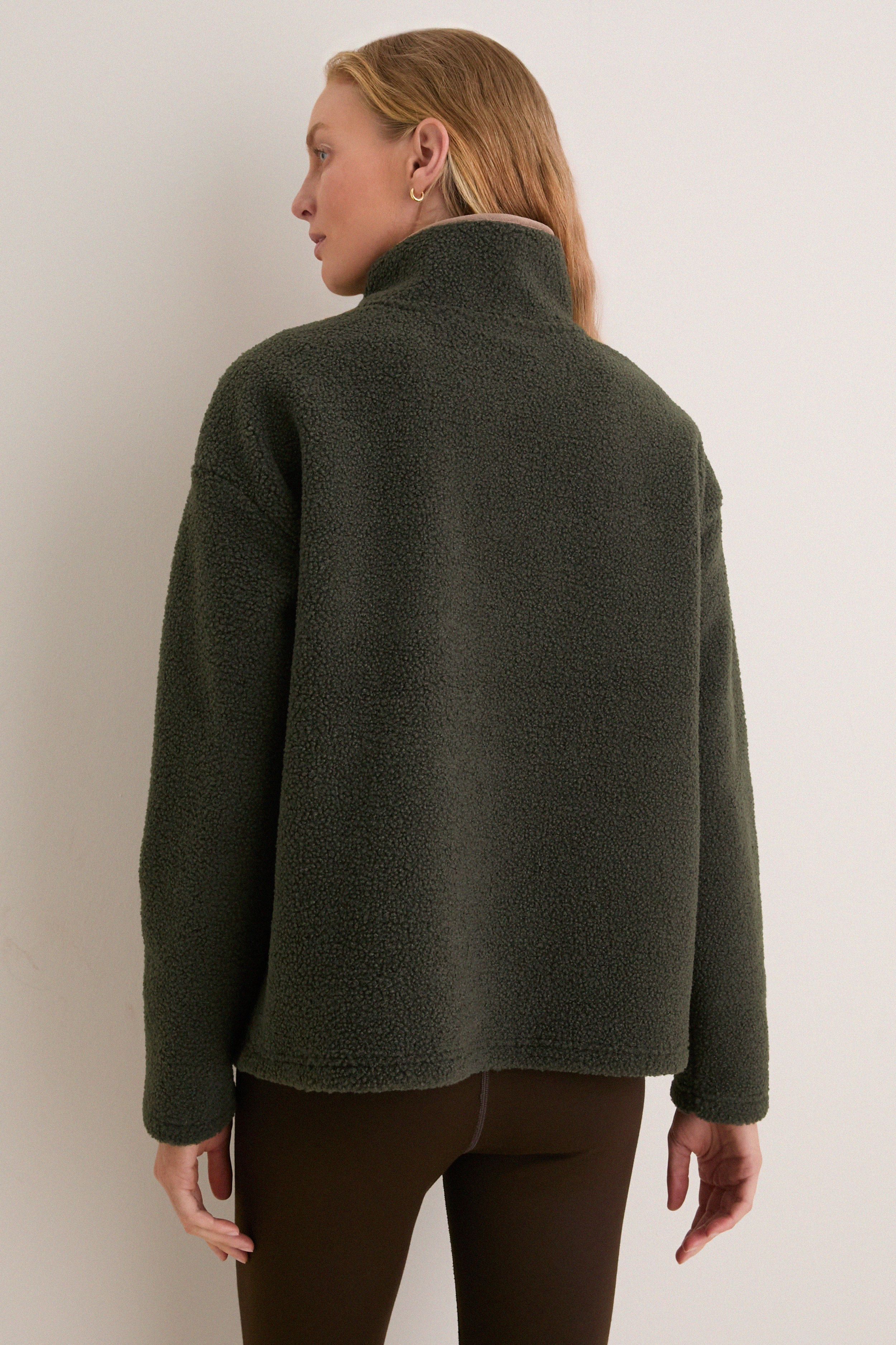 Olive Bamburgh Fleece Pullover