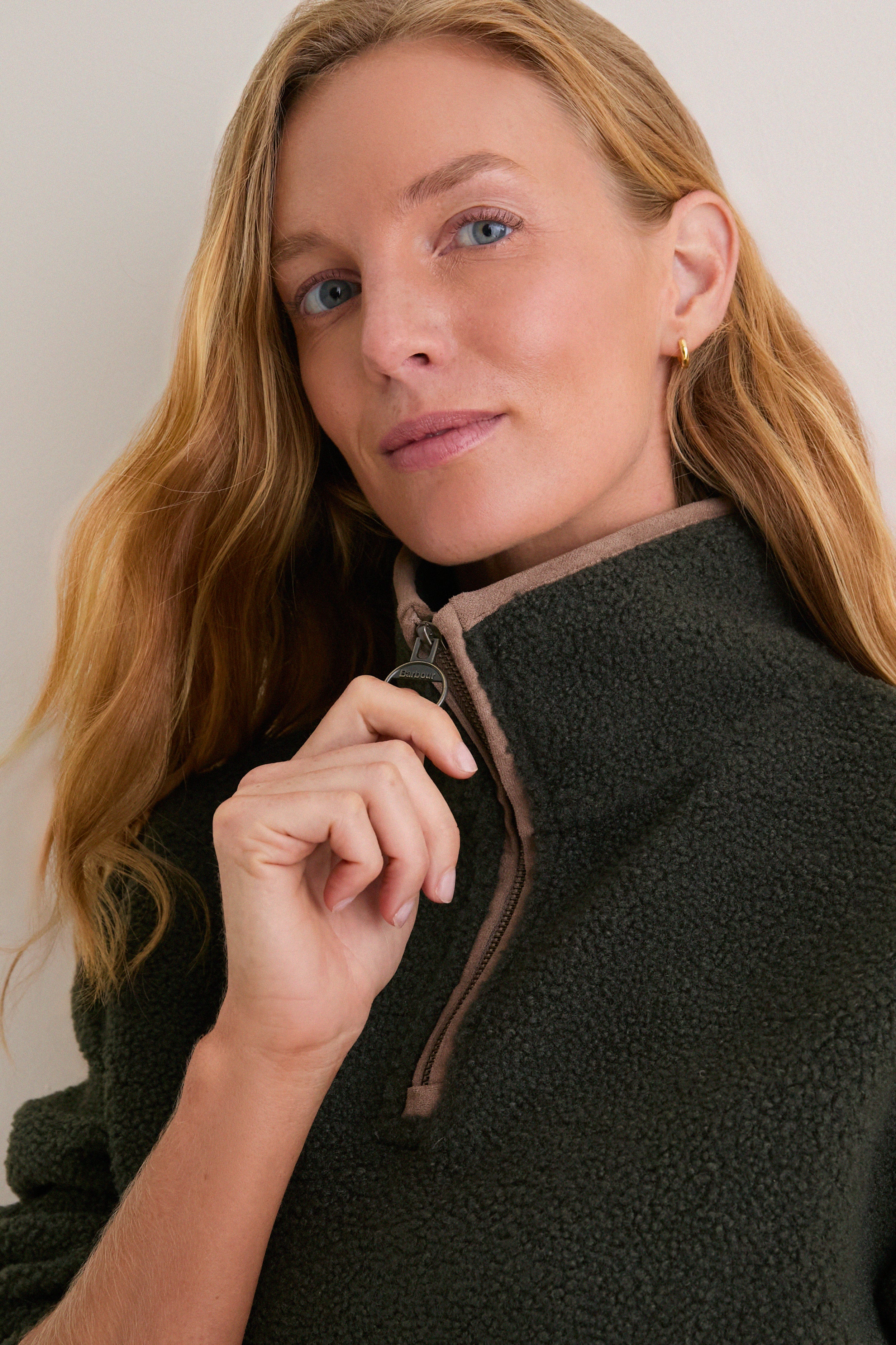Olive Bamburgh Fleece Pullover