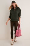 Olive Bamburgh Fleece Pullover