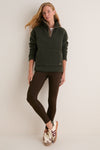 Olive Bamburgh Fleece Pullover