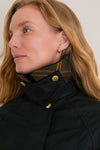 Black Cropped Beadnell Wax Jacket