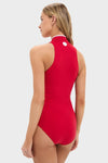 Red Katya UPF Swim One Piece