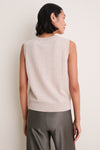 Sandstone Cashmere Sleeveless Ava Shell