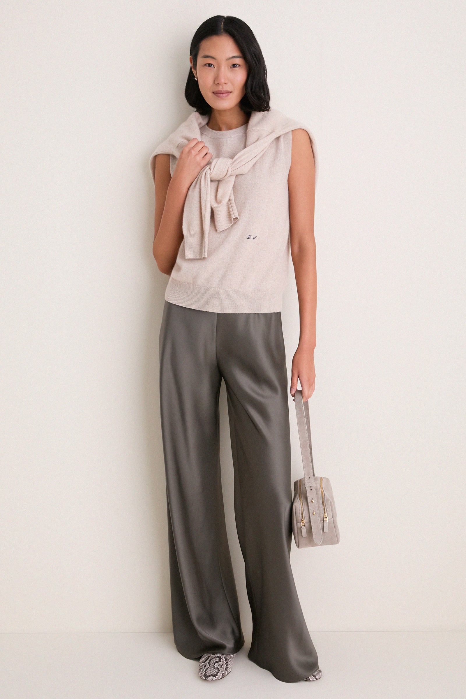 Sandstone Cashmere Sleeveless Ava Shell