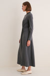 Heathered Charcoal Long Sleeve Volta Dress