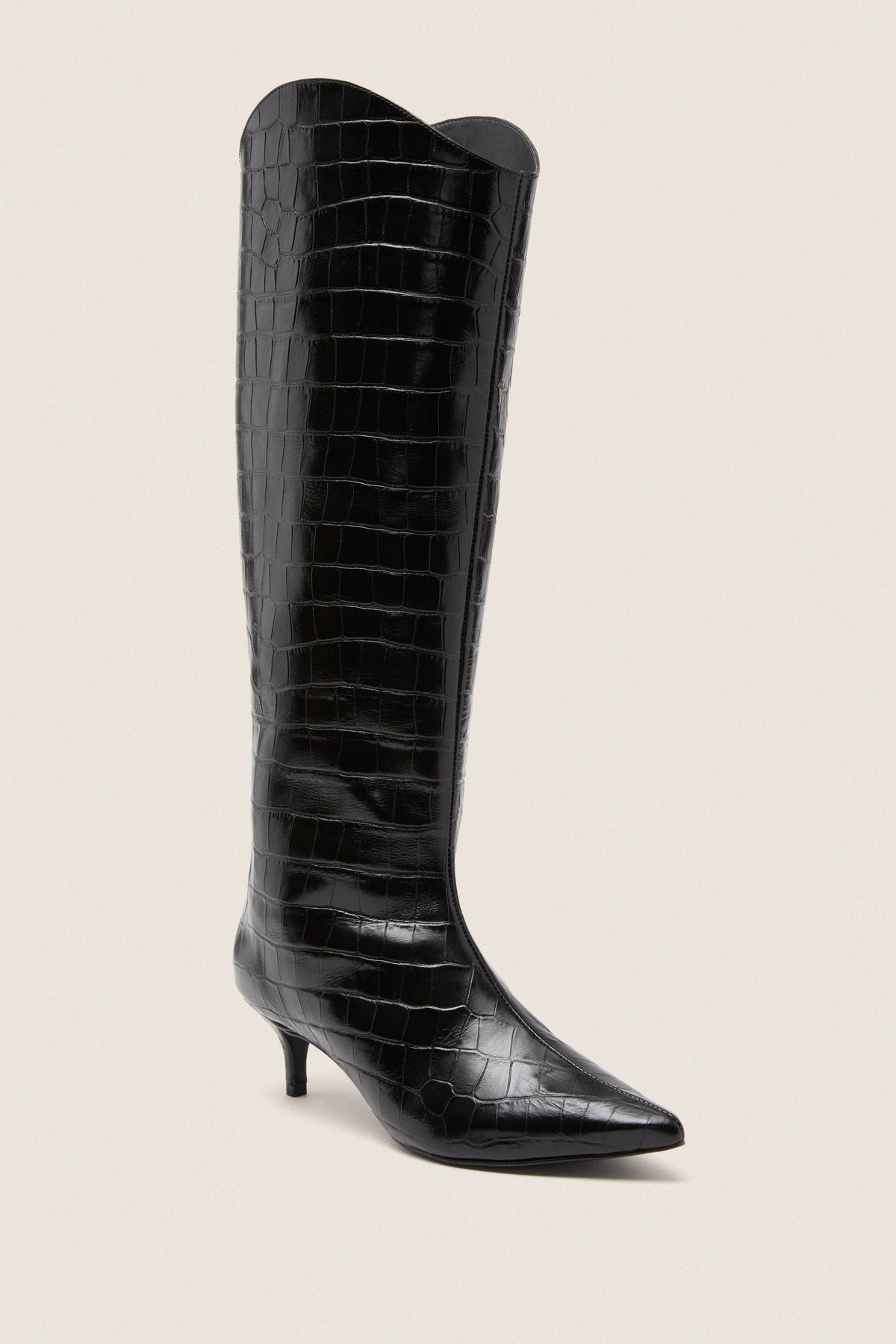 Black Maryana Up Mid Boots