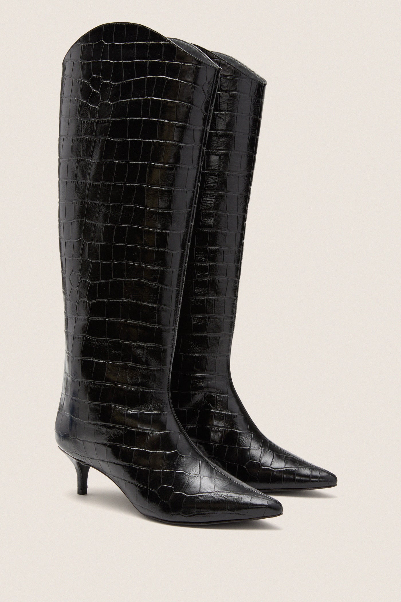 Black Maryana Up Mid Boots