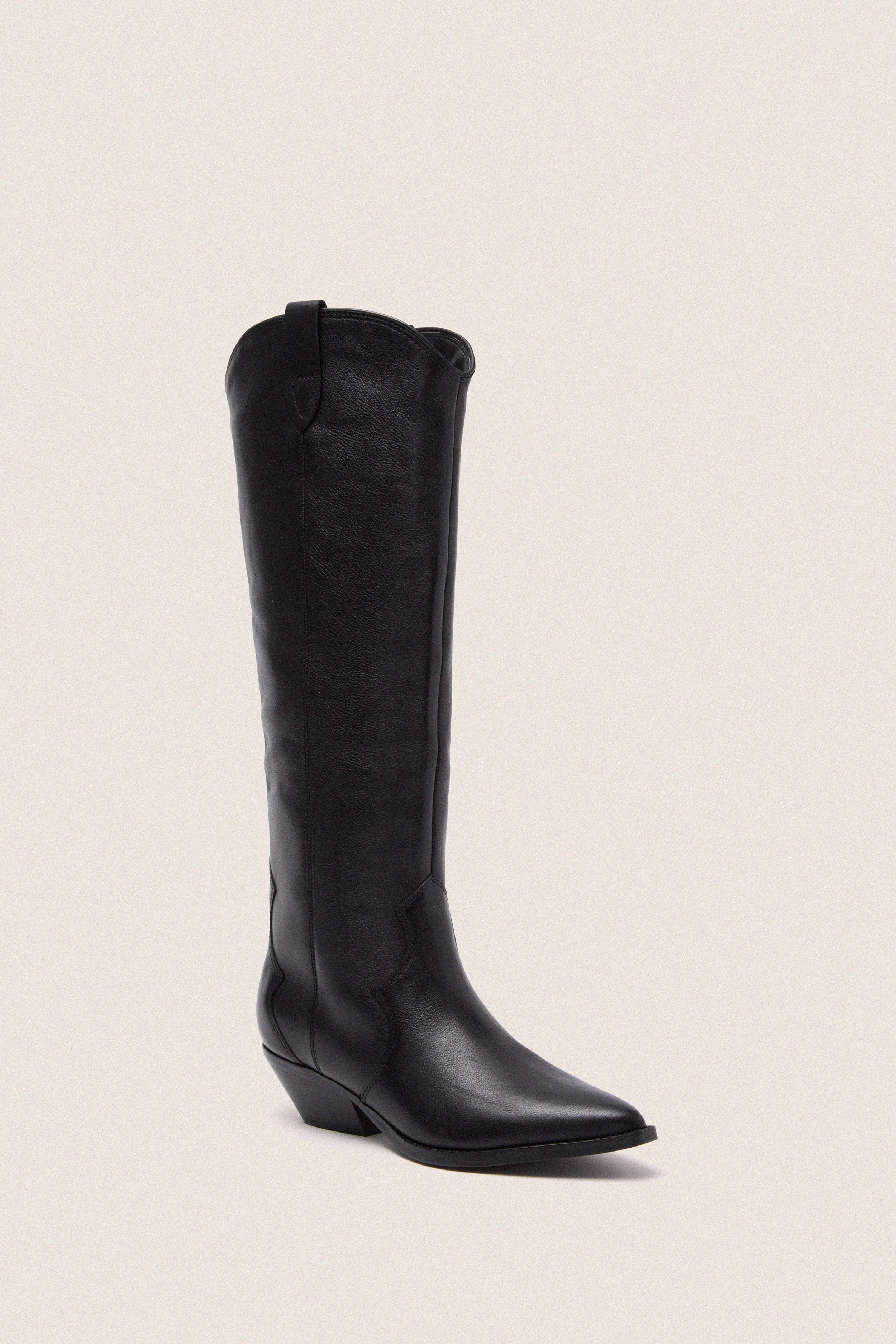 Black Leather Ander Boots | Marc Fisher