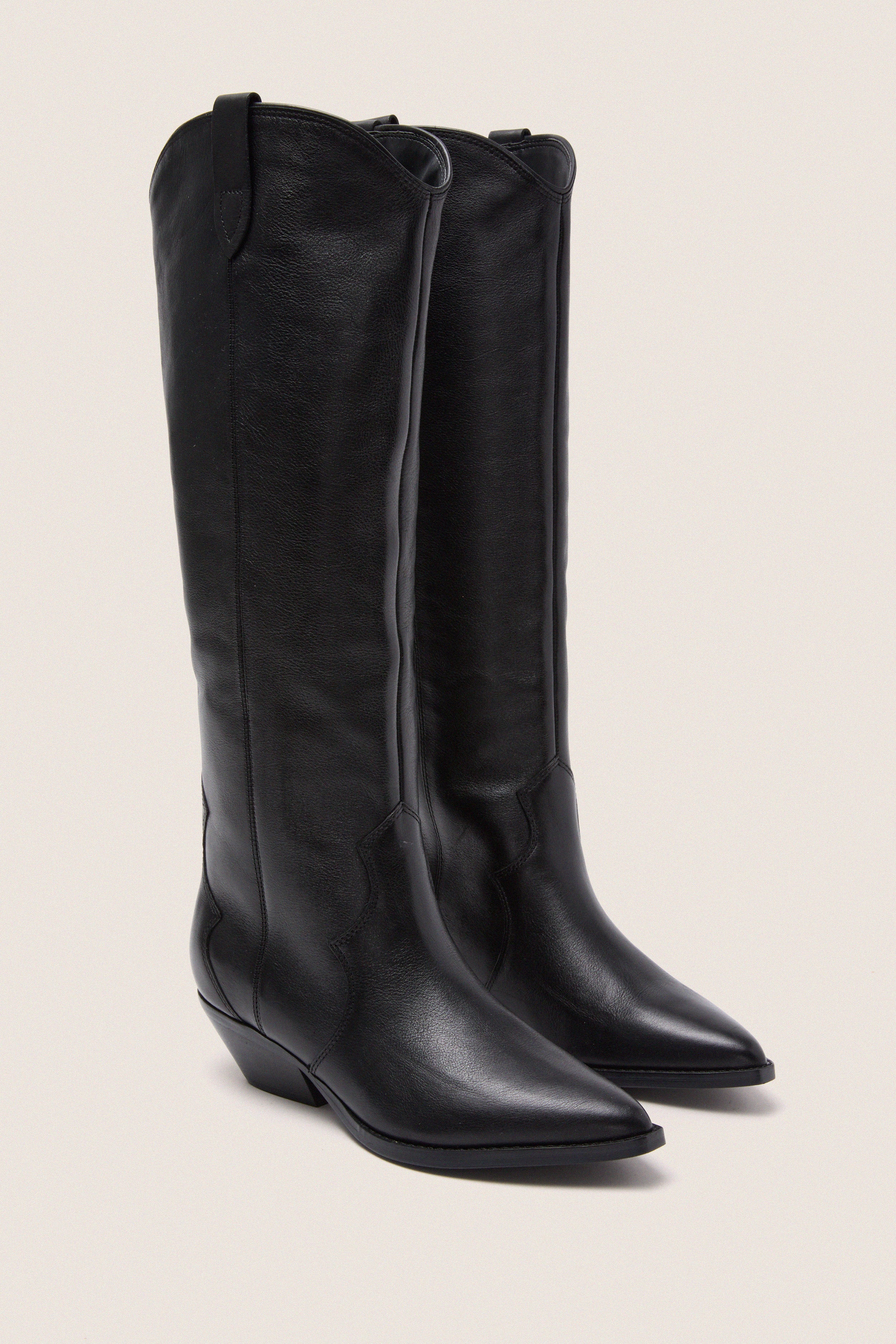 Black Leather Ander Boots | Marc Fisher