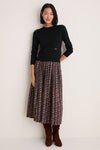 Black Cashmere Silk Long Sleeve Katie Tee