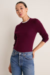 Winetasting Cashmere Silk Long Sleeve Katie Tee