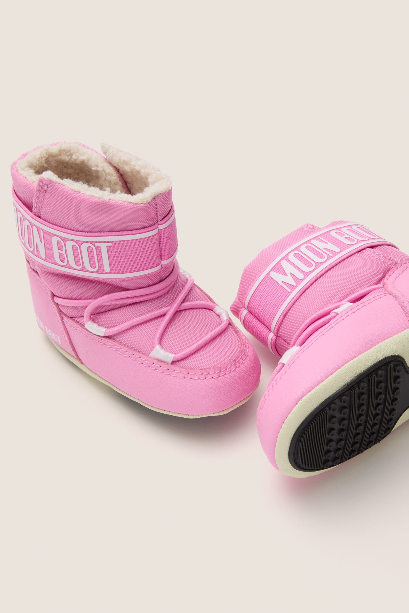 Kids Light Pink Crib Nylon Boots