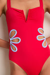 Poppy and Blue Flora One Piece