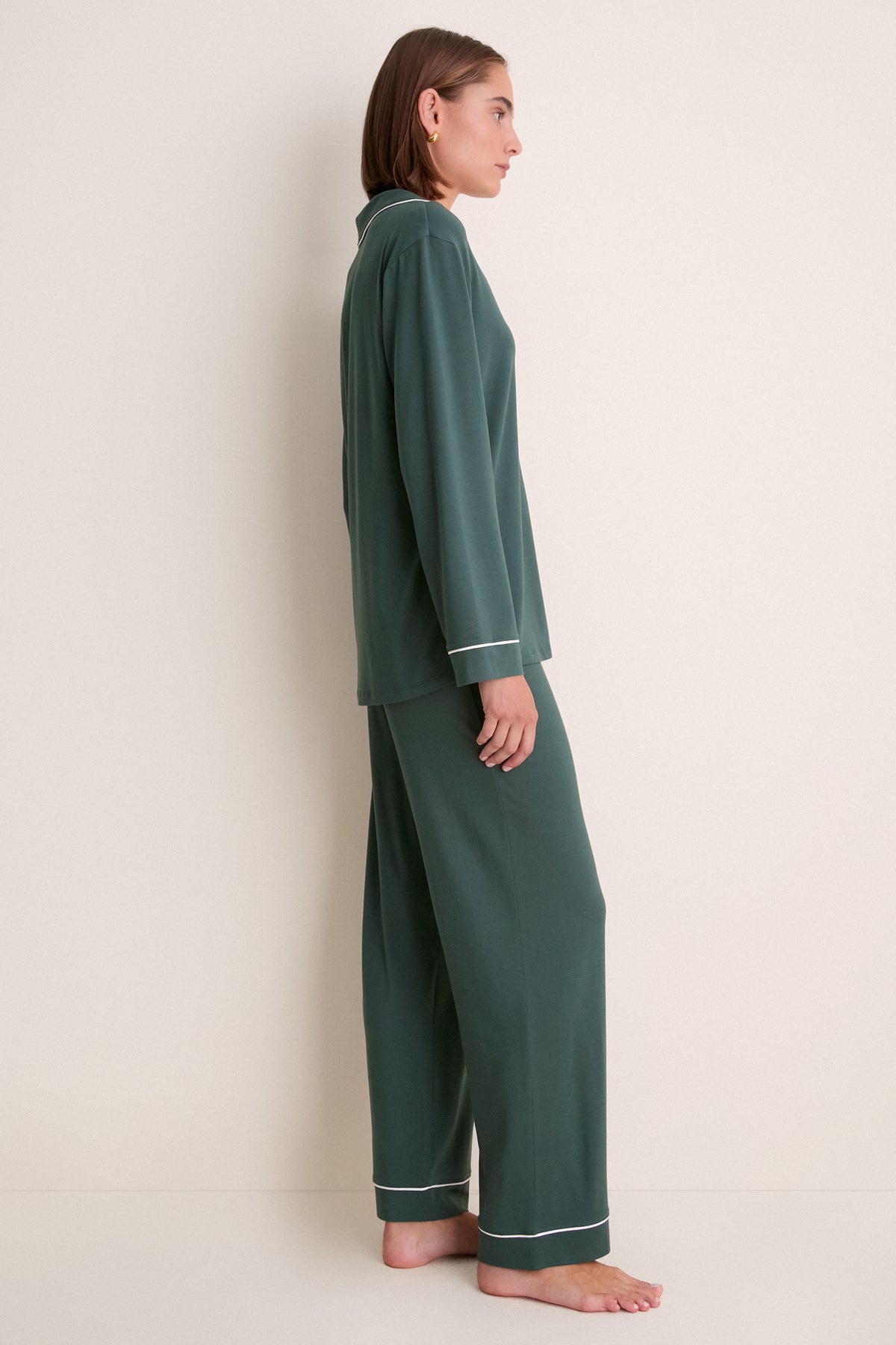 Pine and Ivory Gisele Long PJ Set